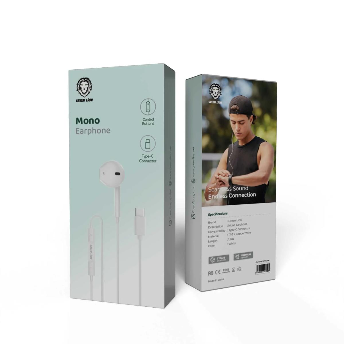 Green Lion Mono Type-C Earphone (1.2m)