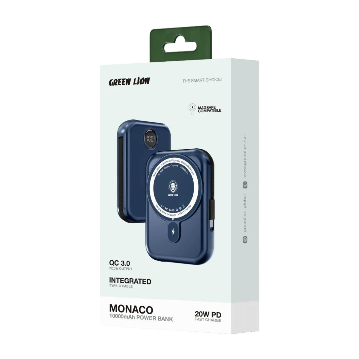 Green Lion 10000mAh Monaco MagSafe Power Bank