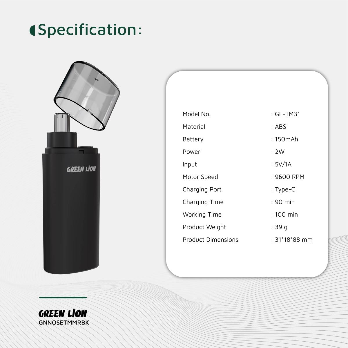 Green Lion Nose Pro Nose and Ear Trimmer