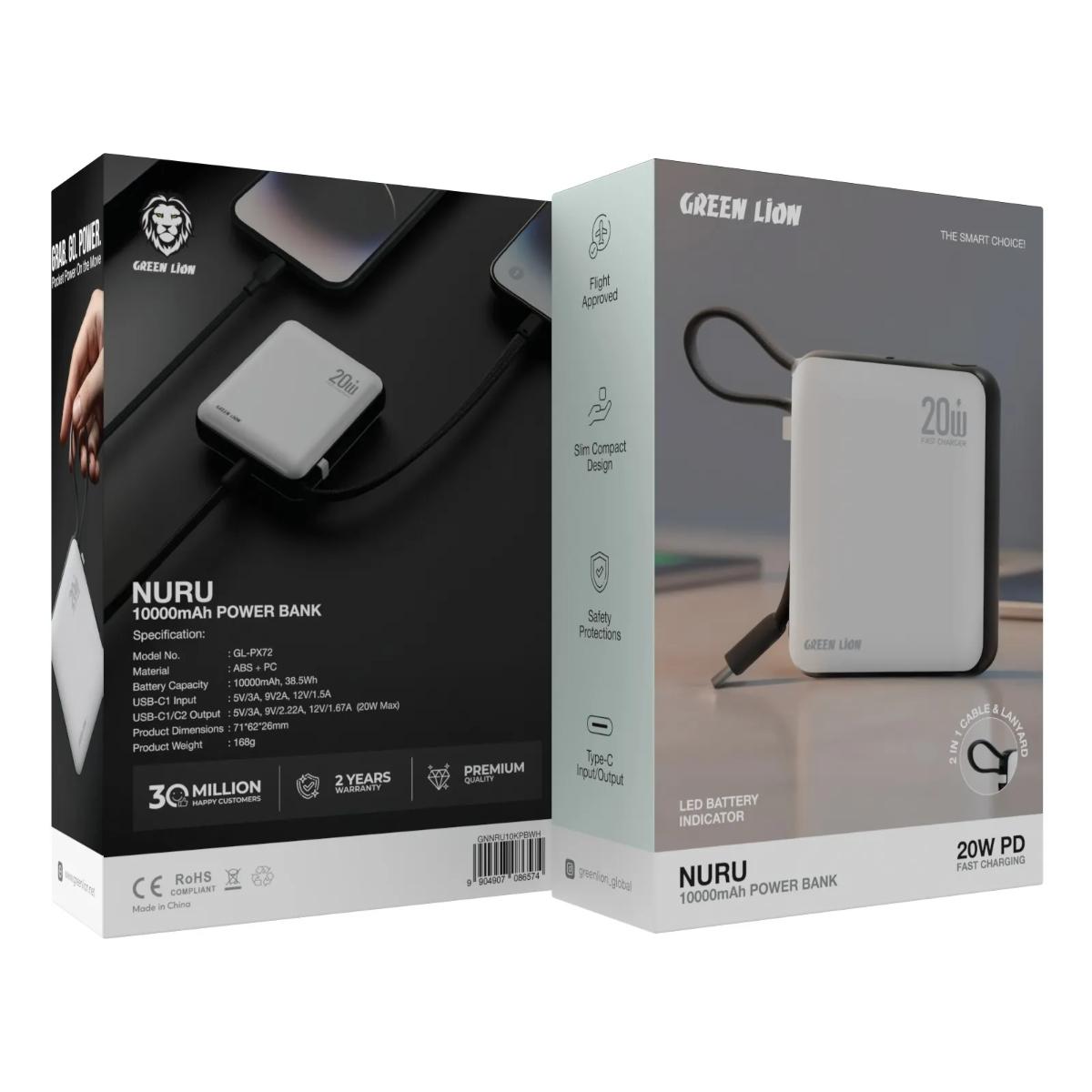 Green Lion Nuru 2-in-1 Power Bank | 10000mAh (20W)