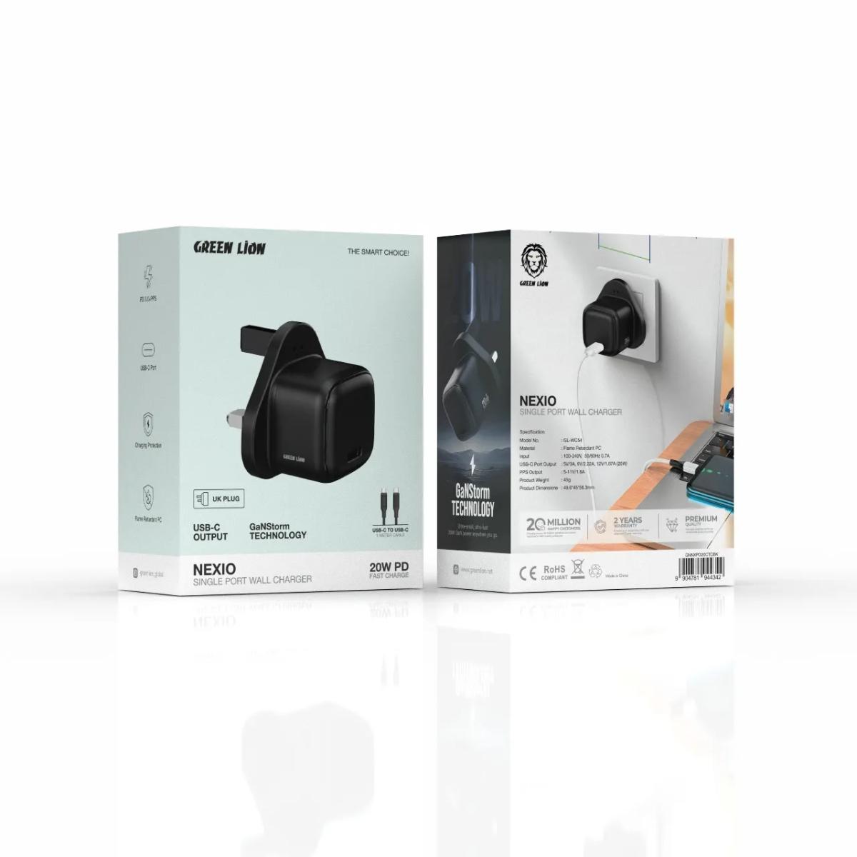 Green Lion NEXIO 20W USB-C Wall Charger