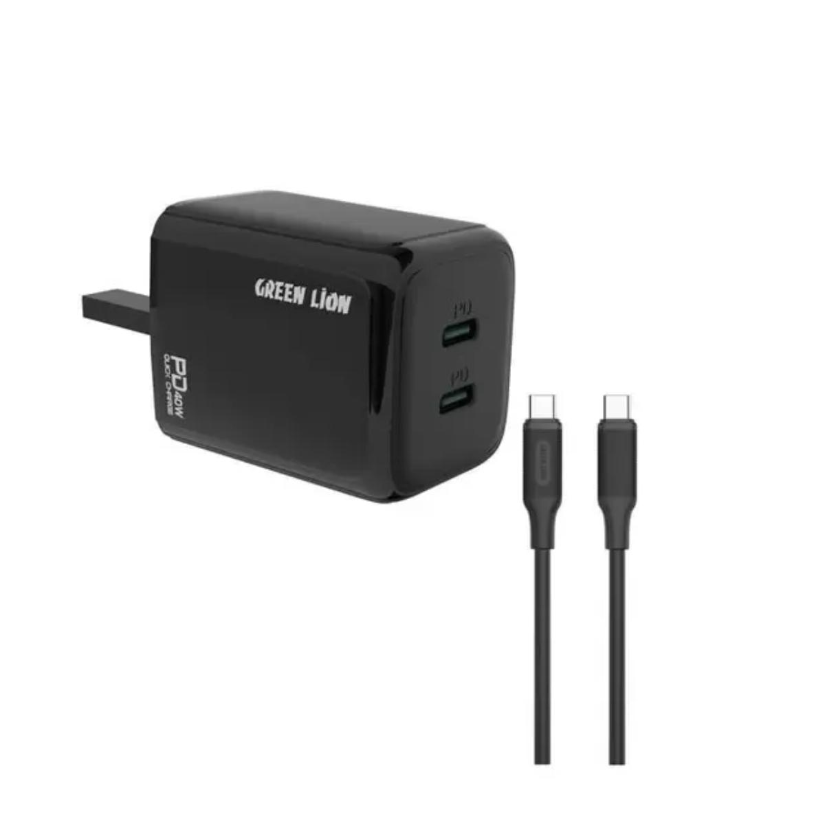 Green Lion 40W Dual USB-C PD Fast Wall Charger