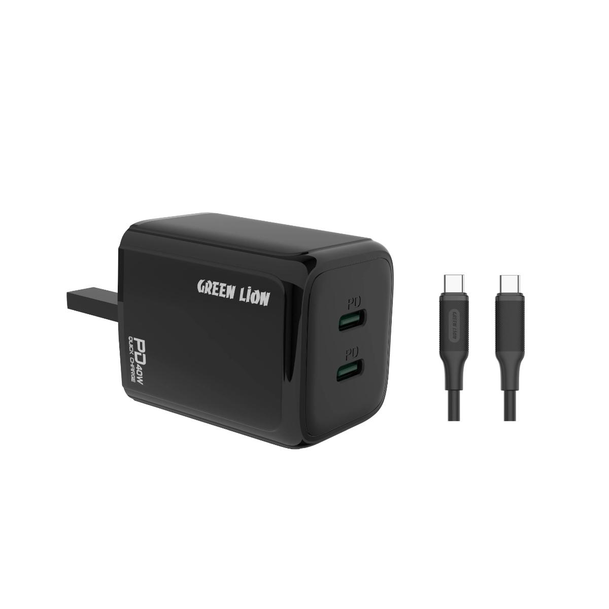 Green Lion 40W Dual USB-C PD Fast Wall Charger