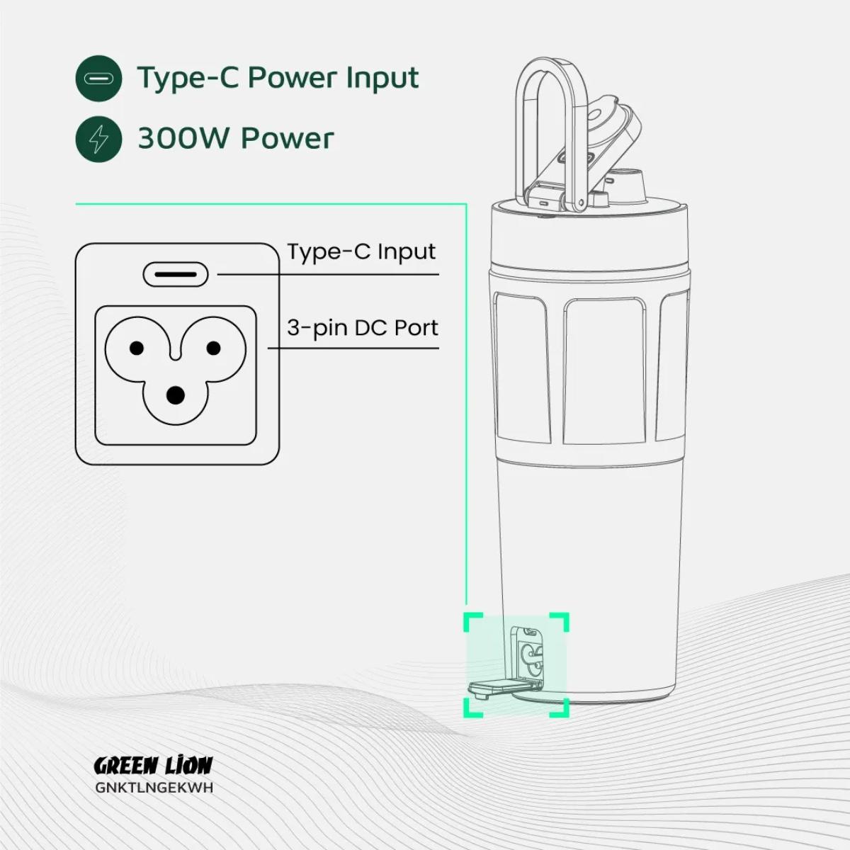 Green Lion Portable Electric Kettle (600mL)