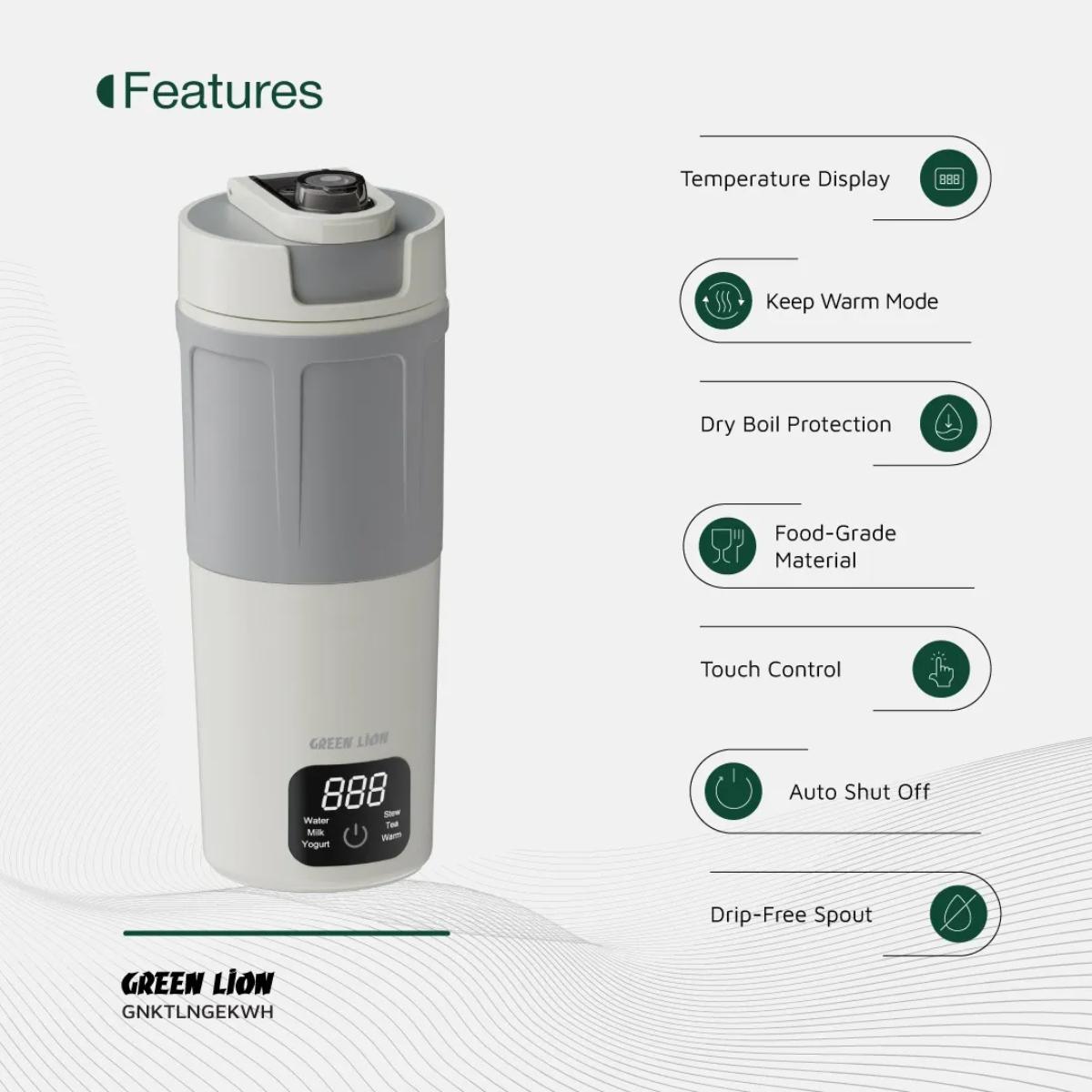 Green Lion Portable Electric Kettle (600mL)