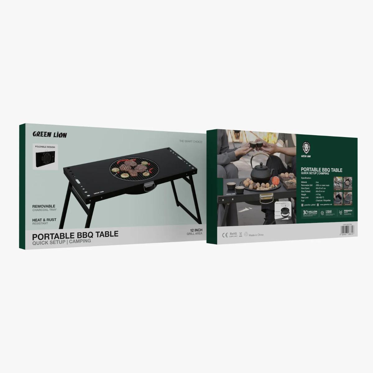 Green Lion Portable BBQ Camping Table