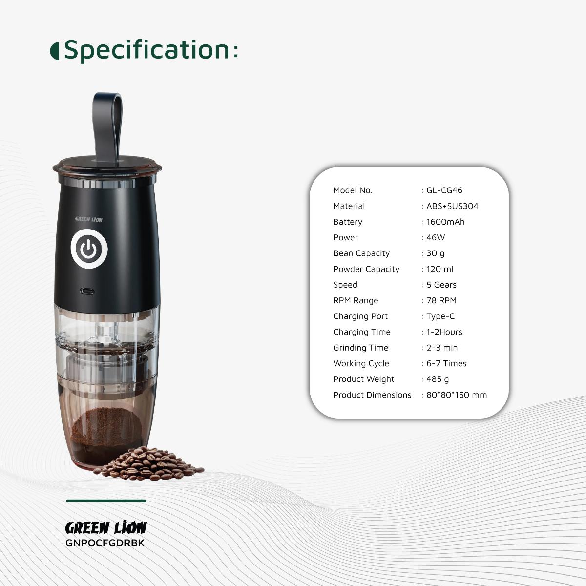 Green Lion Portable Coffee Grinder