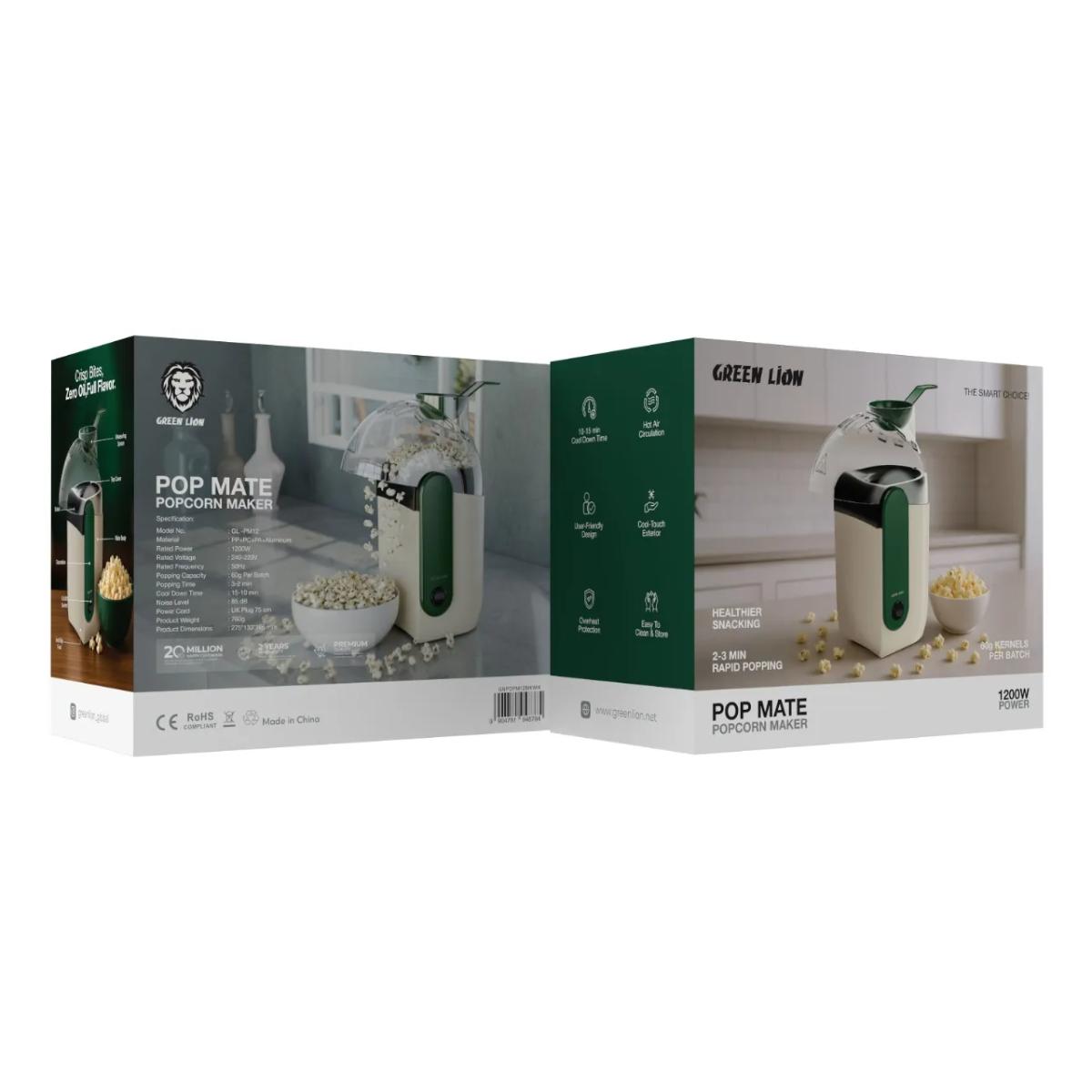 Green Lion Pop Mate 1200W Hot Air Popcorn Maker