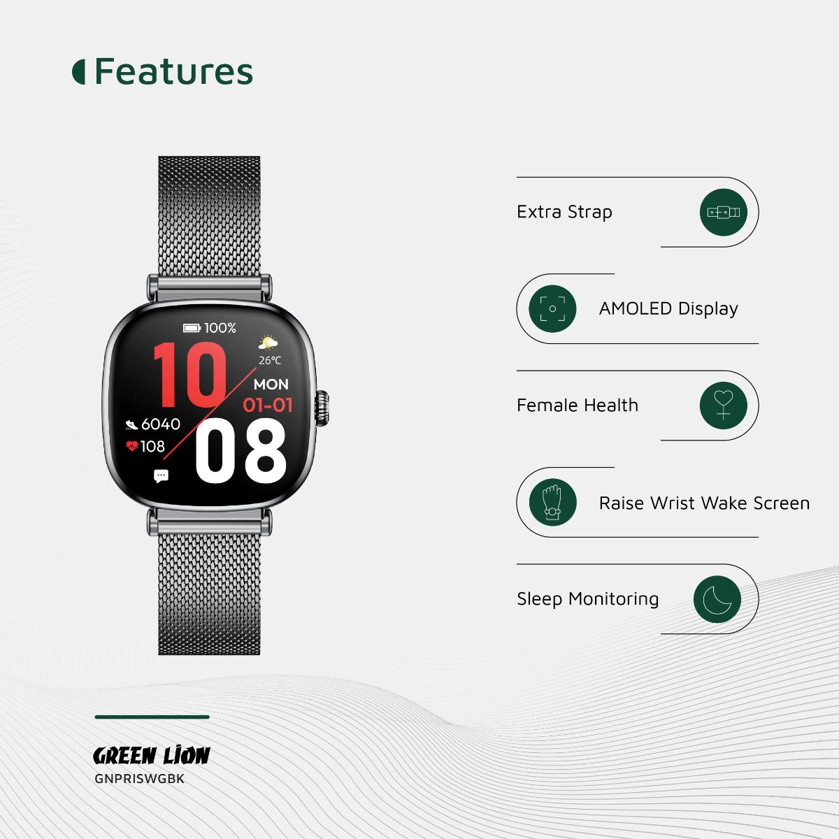 Green Lion Princess Smart Watch