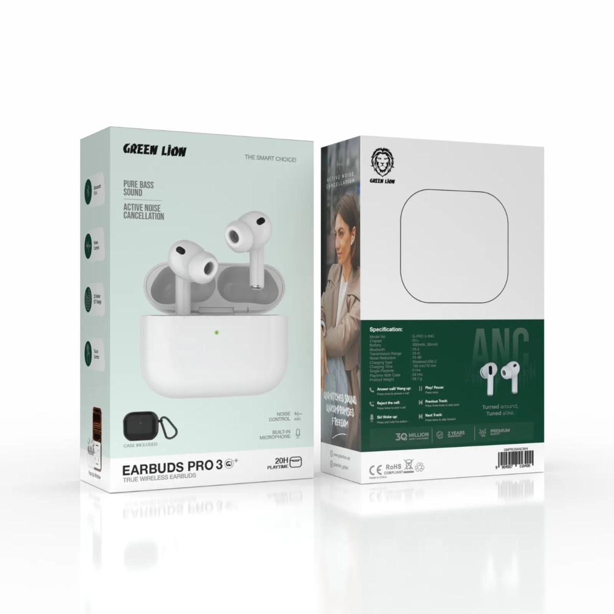 Green Lion Earbuds Pro 3 True Wireless Earbuds