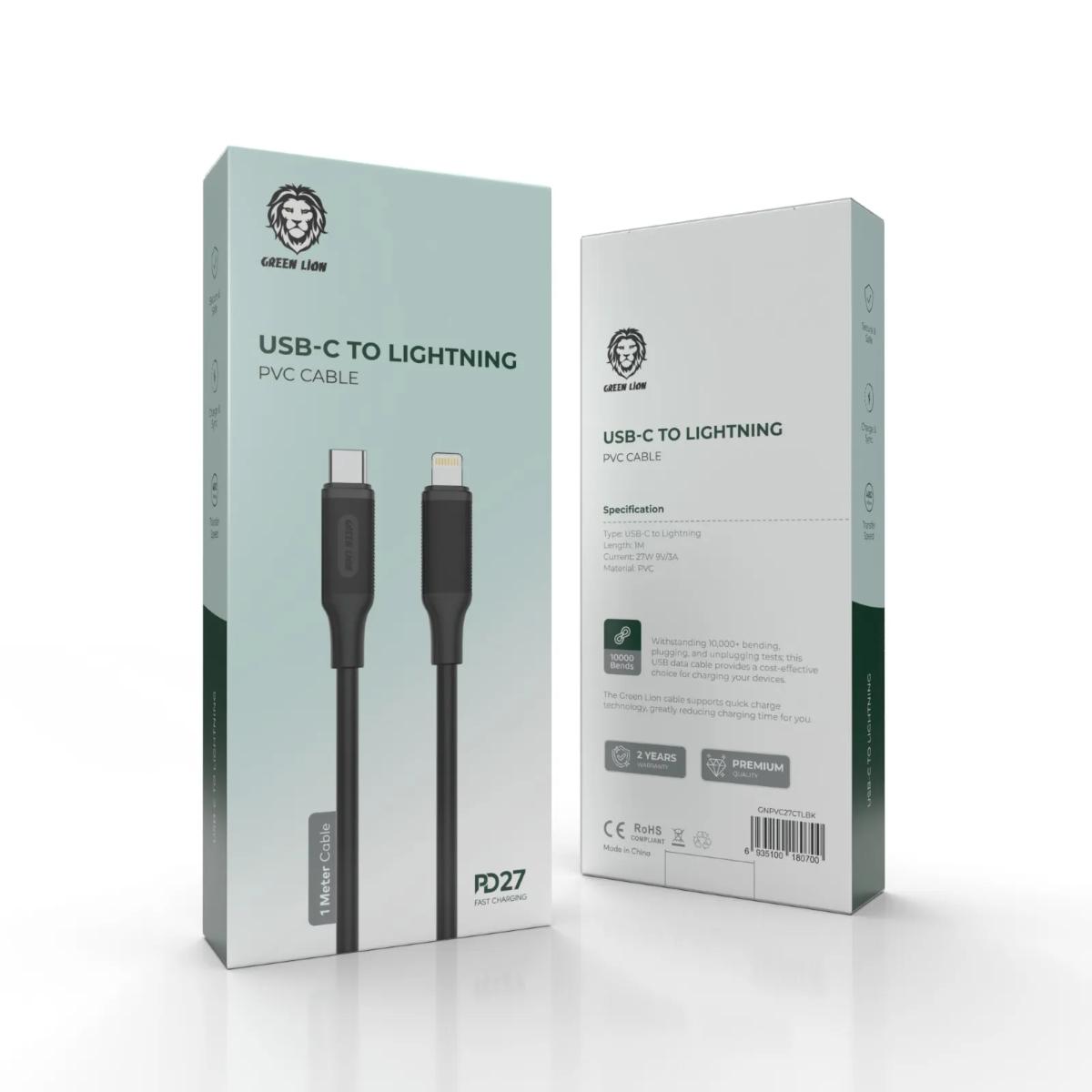 Green Lion Type•C  To Lightning PVC Cable