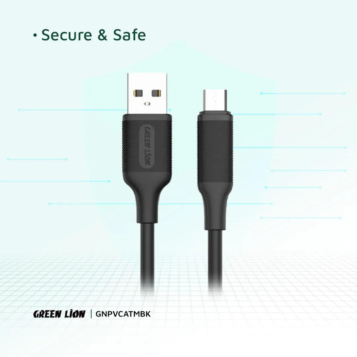 Green Lion USB•A To Micro PVC Cable