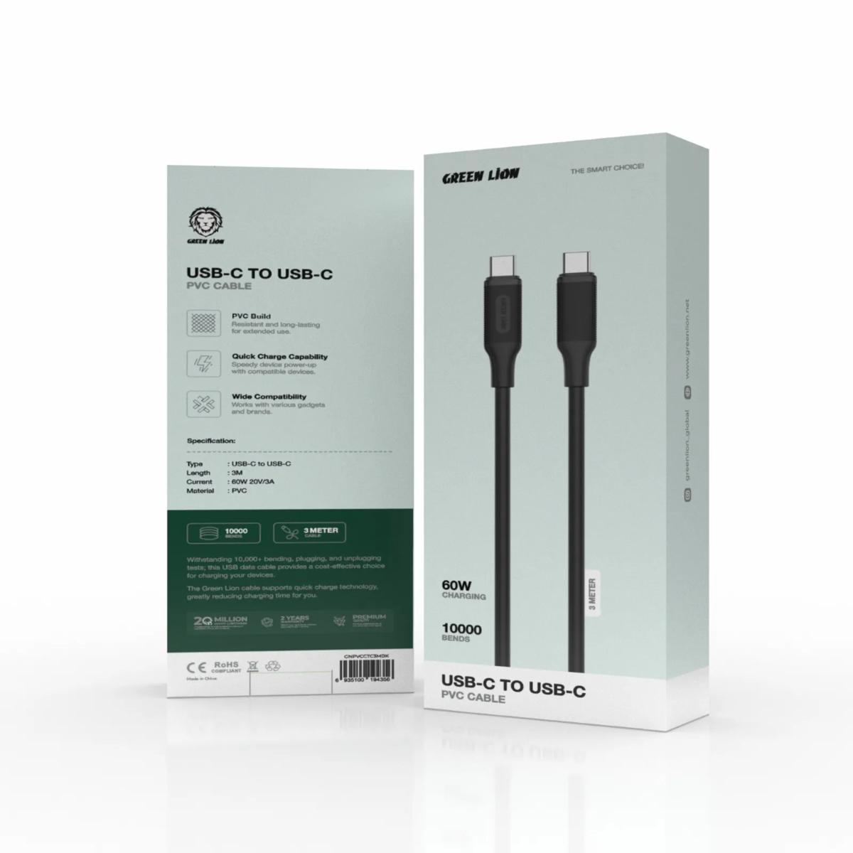 Green Lion USB•C to USB•C PVC Cable