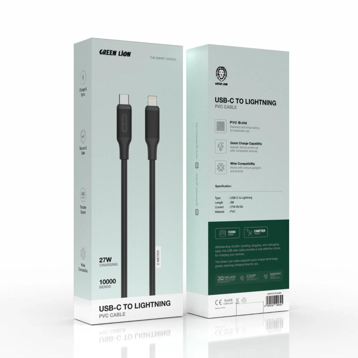 Green Lion USB•C to Lightning PVC Cable