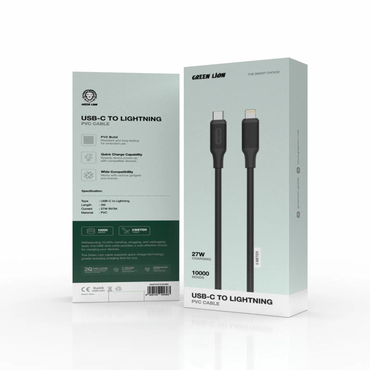 Green Lion USB•C to Lightning PVC Cable