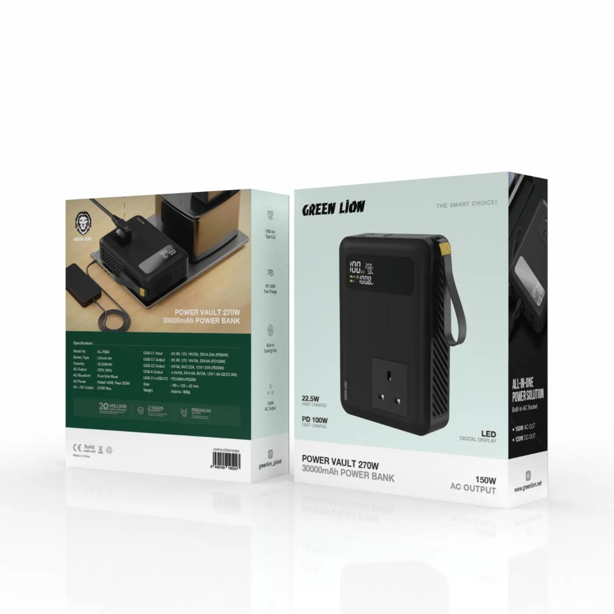 Green Lion Power Vault 270W 30000mAh Power Bank