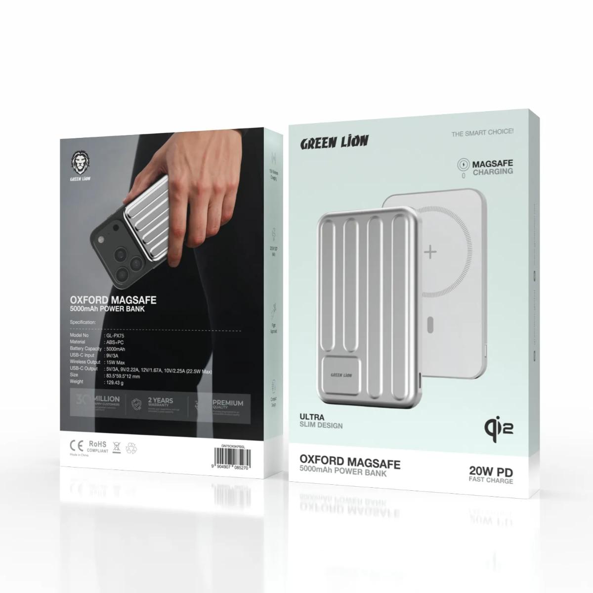 Green Lion Oxford MagSafe 5000mAh Power Bank