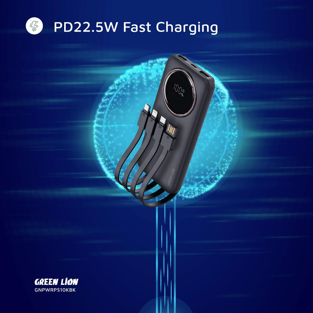 Green Lion Power Pulse 22.5W 10000mAh Power Bank