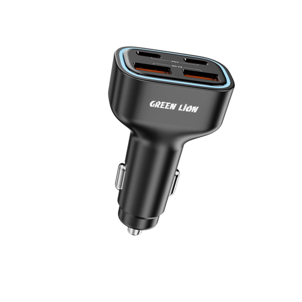 Green Lion Quad Port 70W Car Charger PD+QC 35W