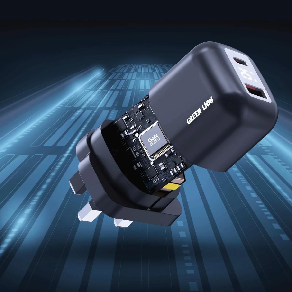 Green Lion Q-Series 25W GaN Dual-Port Wall Charger