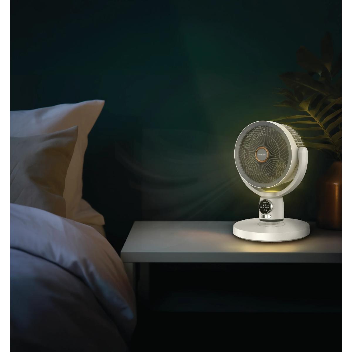 Green Lion Quad Flex Fan - Rechargeable, 8 Inch, 3 Blade