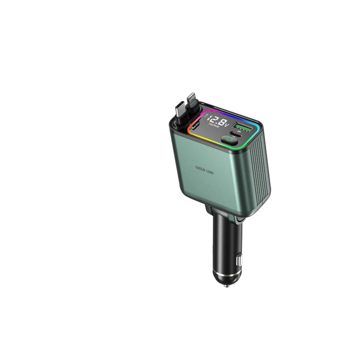 Green Lion Retractable 90W Car Charger