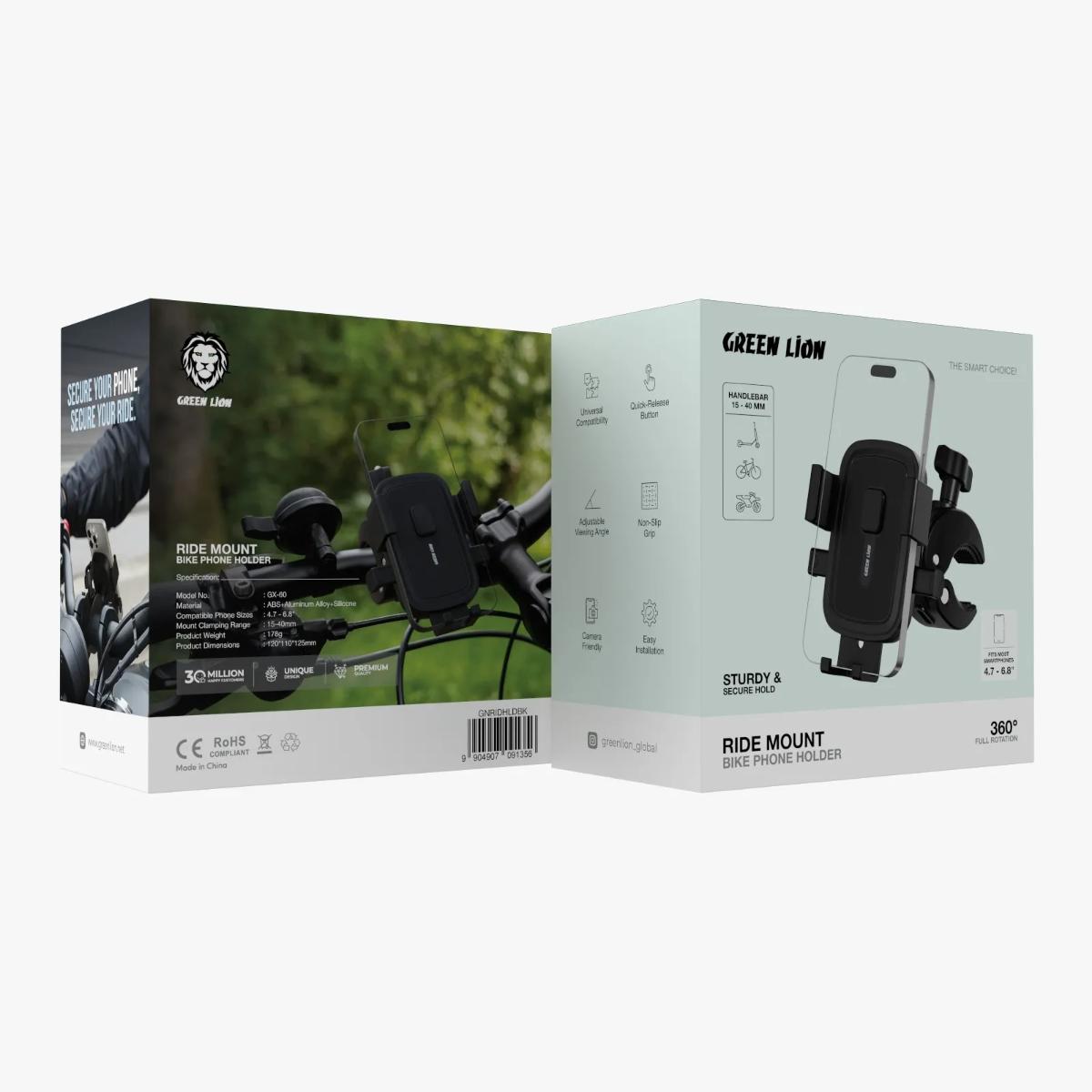 Green Lion Ride Mount Bike Phone Holder