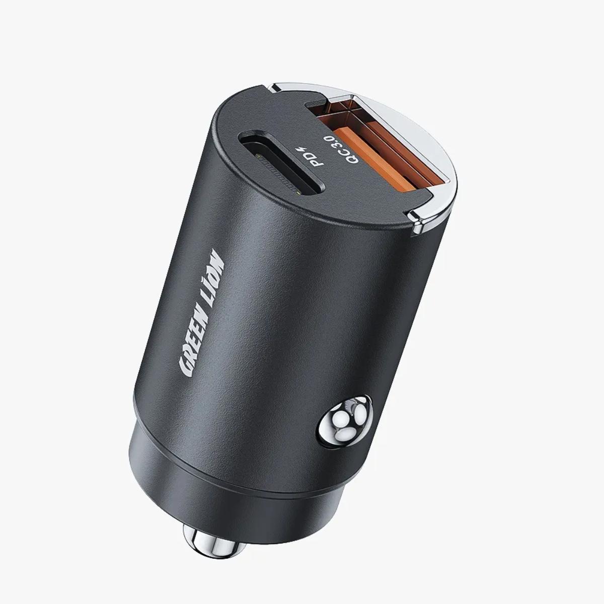 Green Lion Ring Charge 36W Dual Port Car Charger
