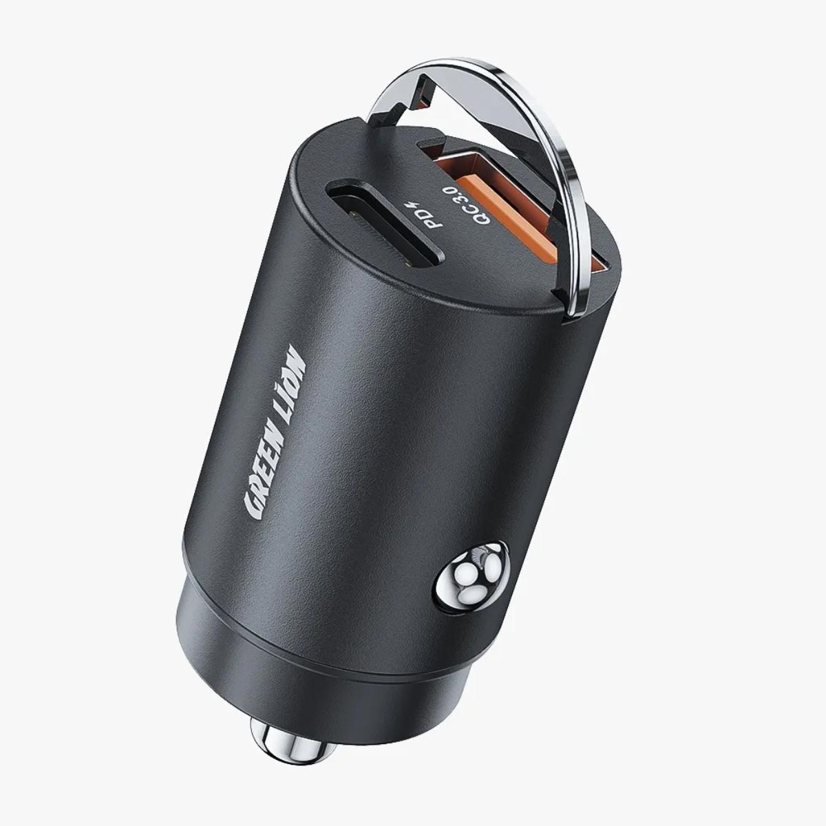 Green Lion Ring Charge 36W Dual Port Car Charger