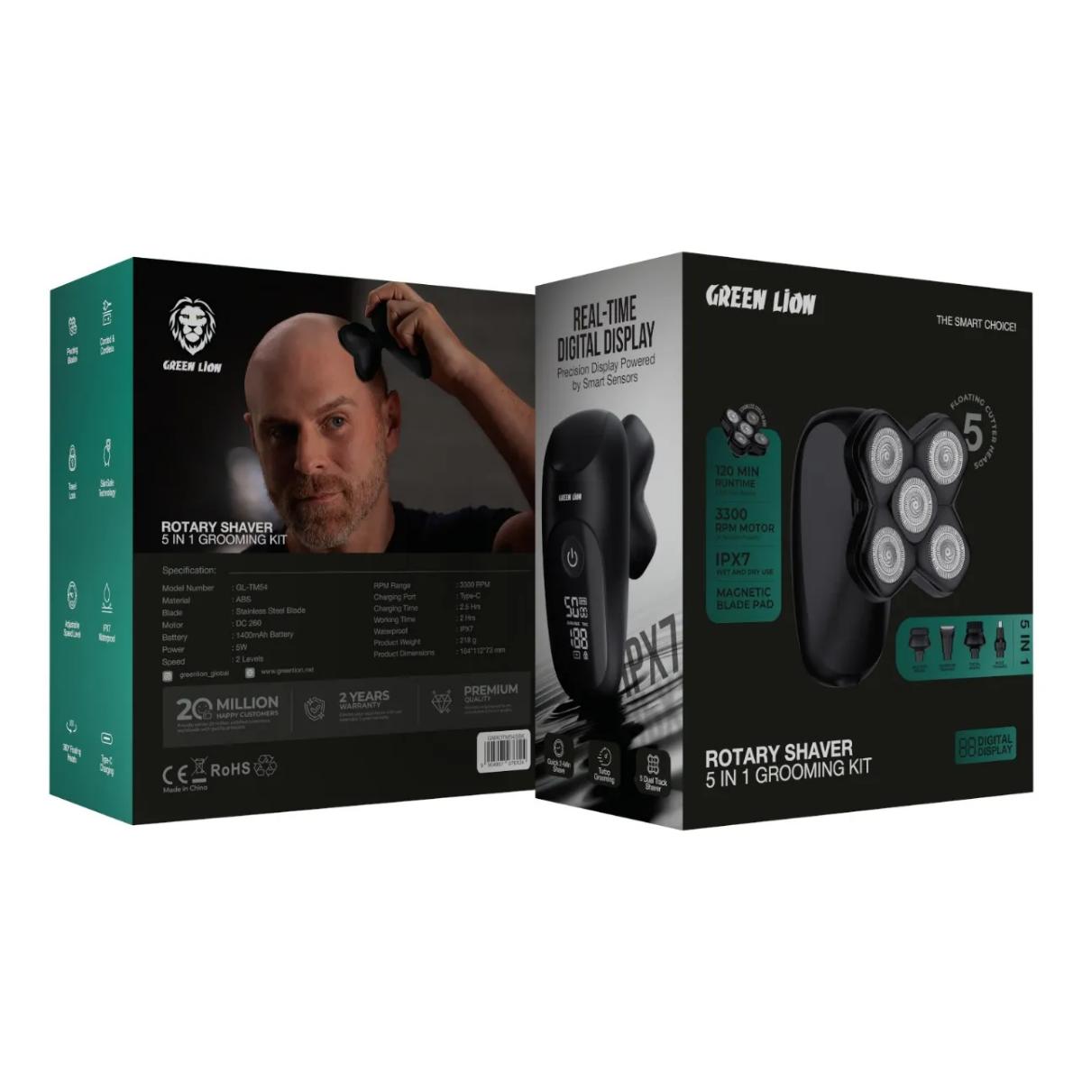 Green Lion Rotary Shaver 5 in 1 Grooming Kit