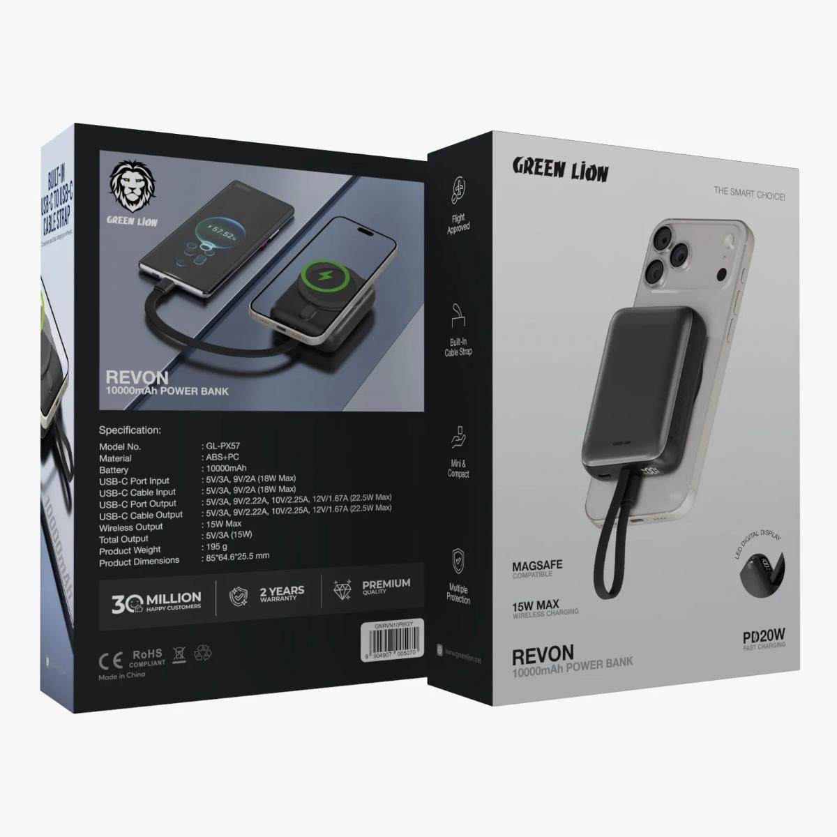 Green Lion Revon 10000mAh Mini MagSafe Power Bank