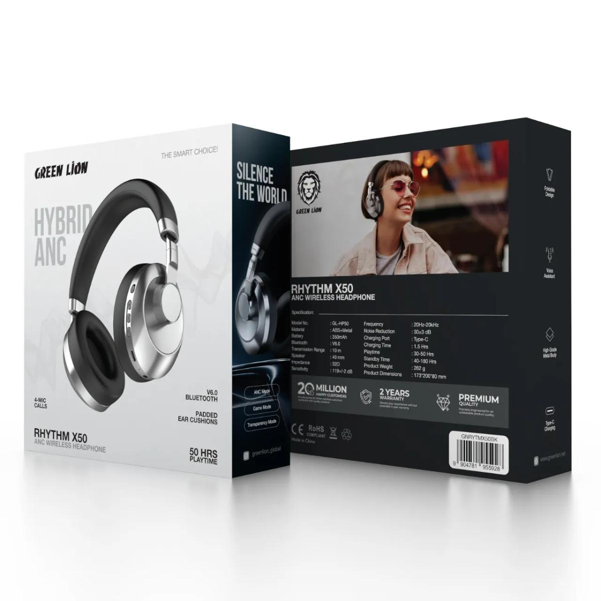 Green Lion Rhythm X50 ANC Wireless Headphone