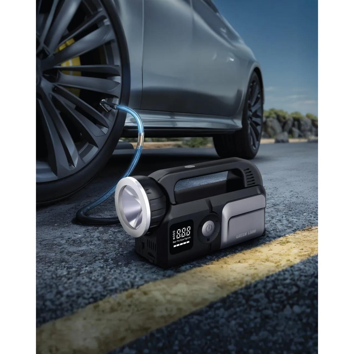 Green Lion Savior 12V Car Jump Starter & Air Compressor