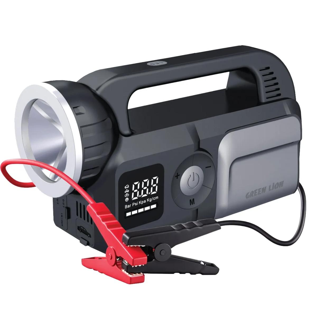 Green Lion Savior 12V Car Jump Starter & Air Compressor