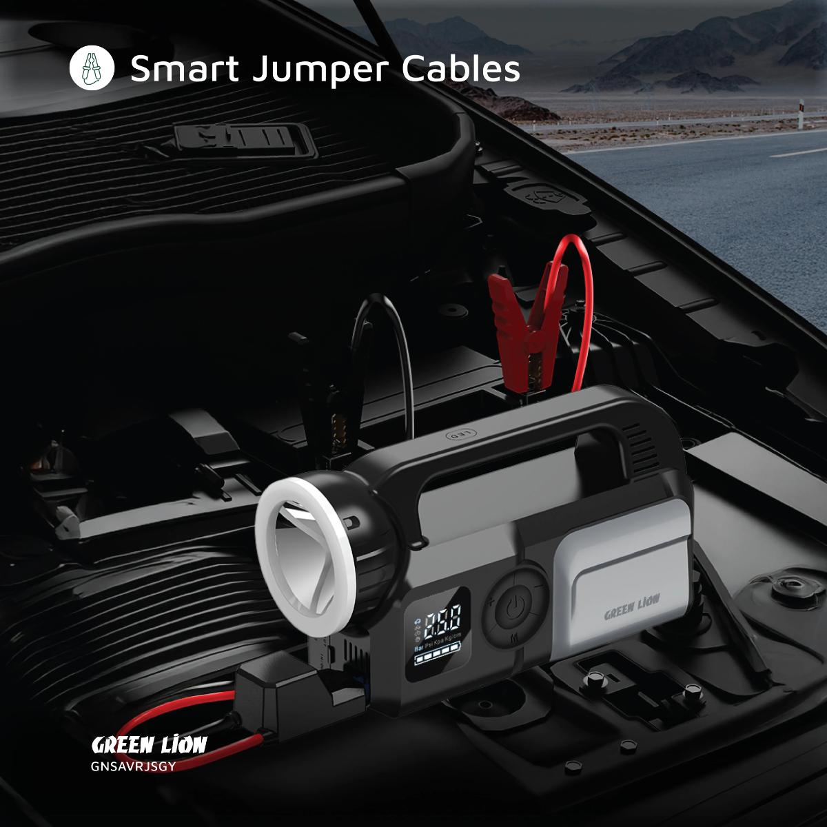 Green Lion Savior 12V Car Jump Starter & Air Compressor