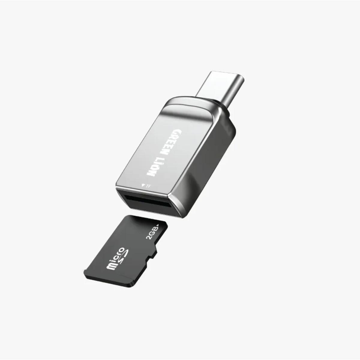 Green Lion SD Card Reader USB C to Micro SD