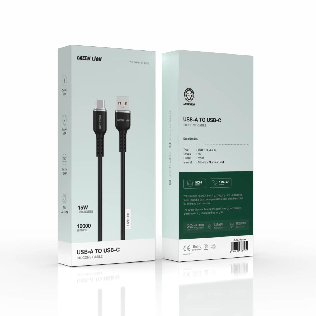 Green Lion USB•A TO USB•C Silicone Cable