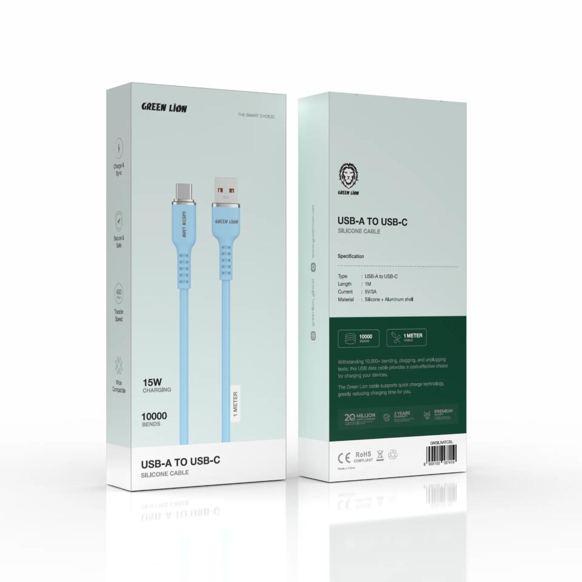 Green Lion USB•A TO USB•C Silicone Cable