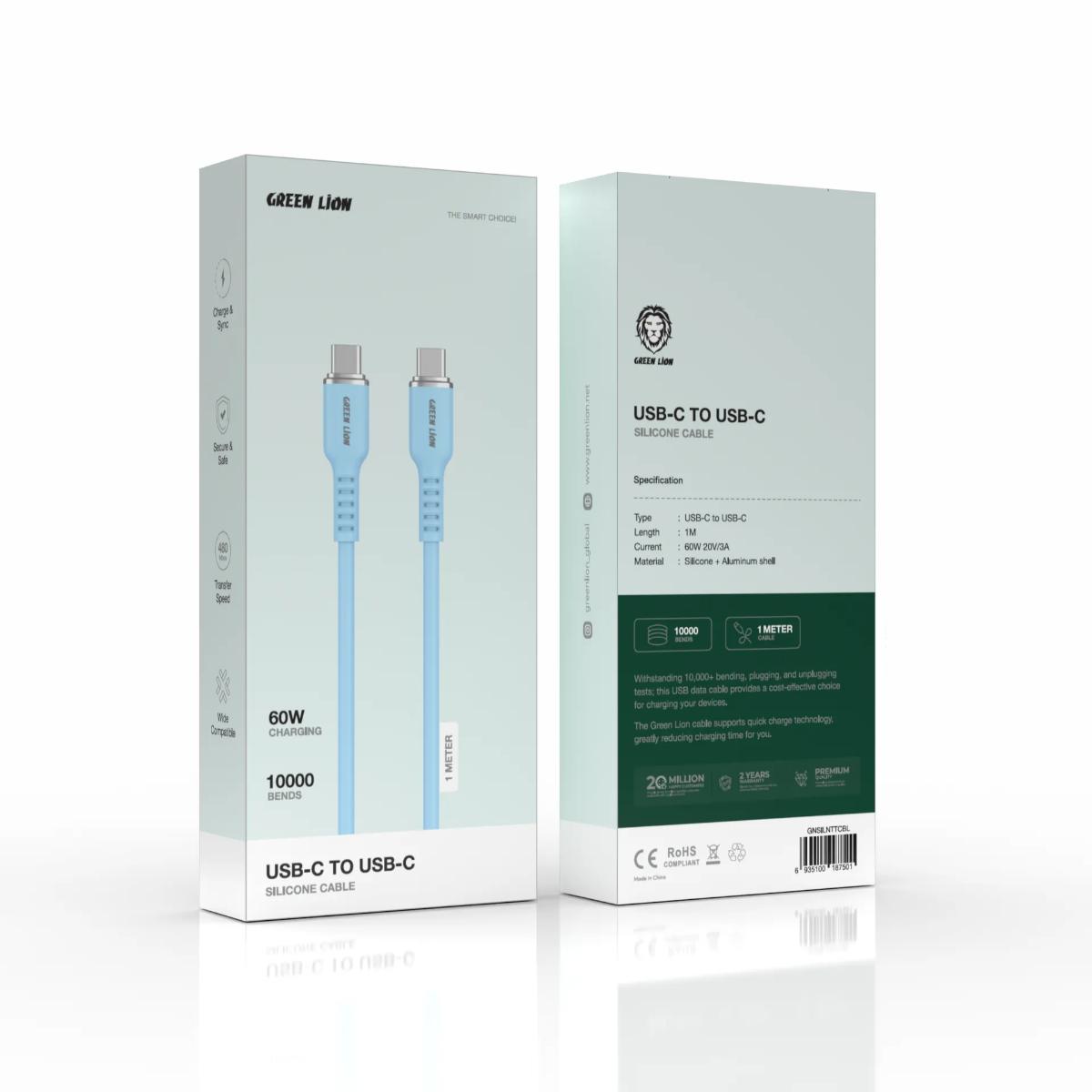 Green Lion USB•C TO USB•C Silicone Cable