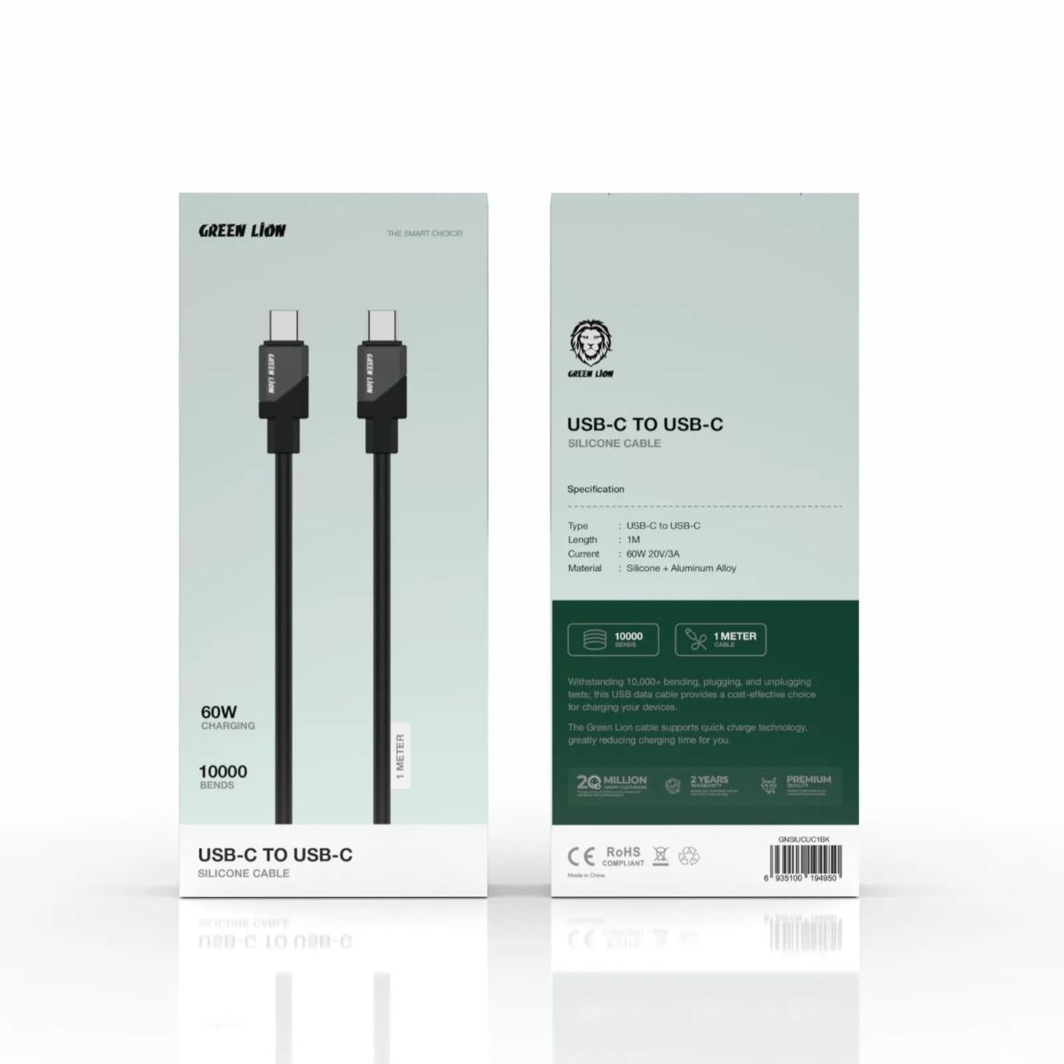 Green Lion USB•C to USB•C Silicone Cable