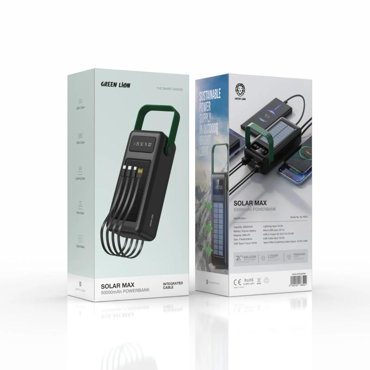Green Lion Solar Max 50000mAh Power Bank