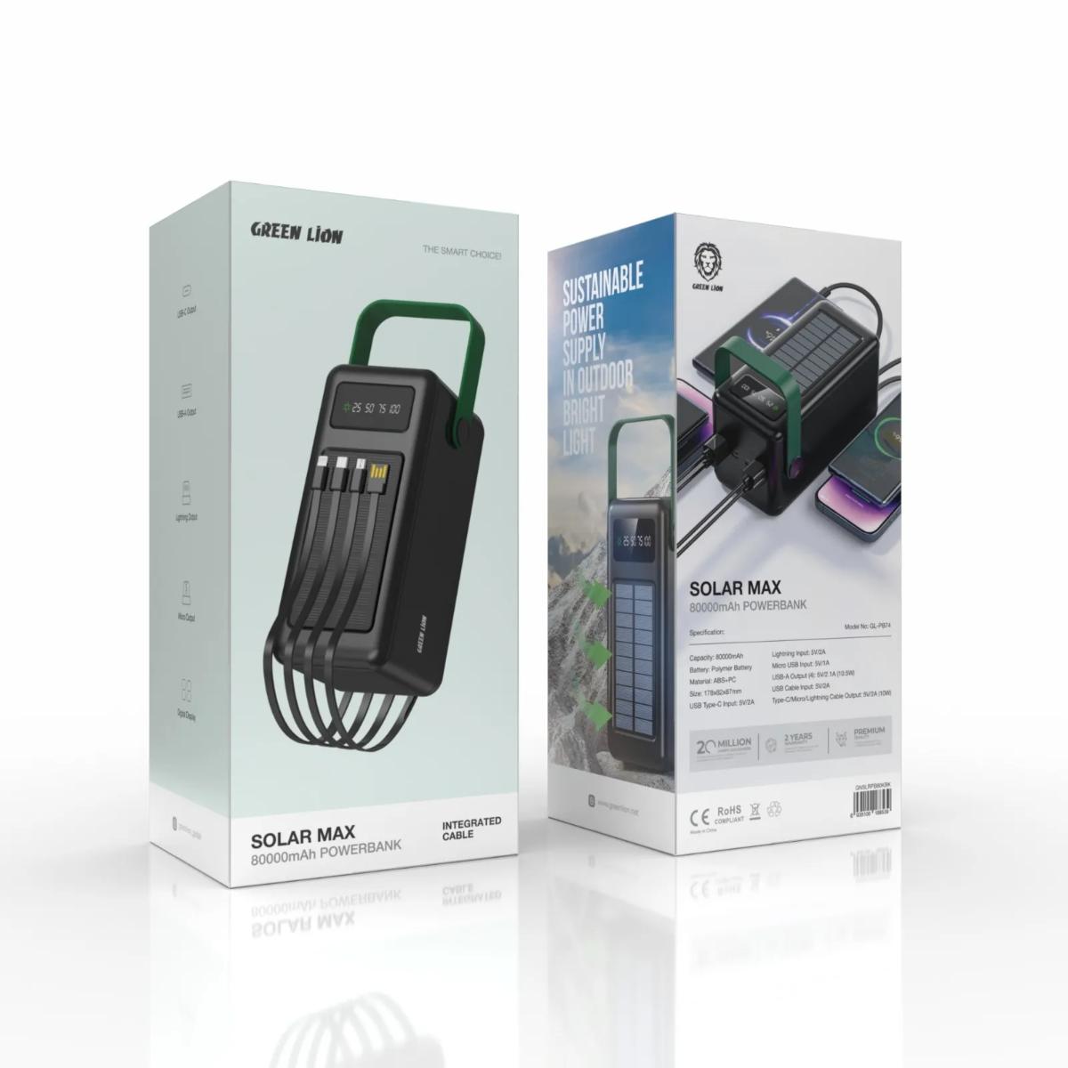 Green Lion 80,000mAh Solar Max Power Ban