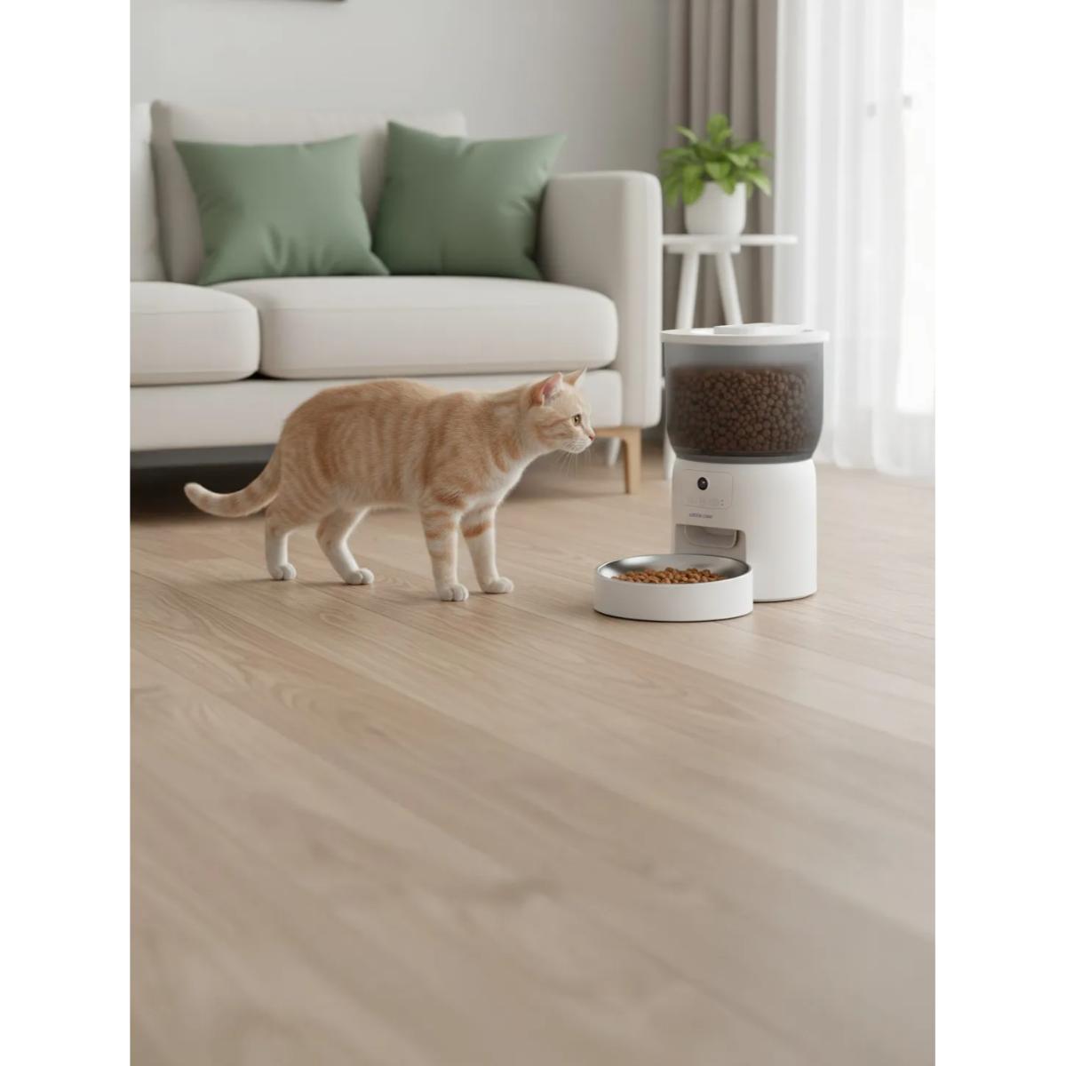 Green Lion Smart Pet Feeder With Stainless Steel Bowl