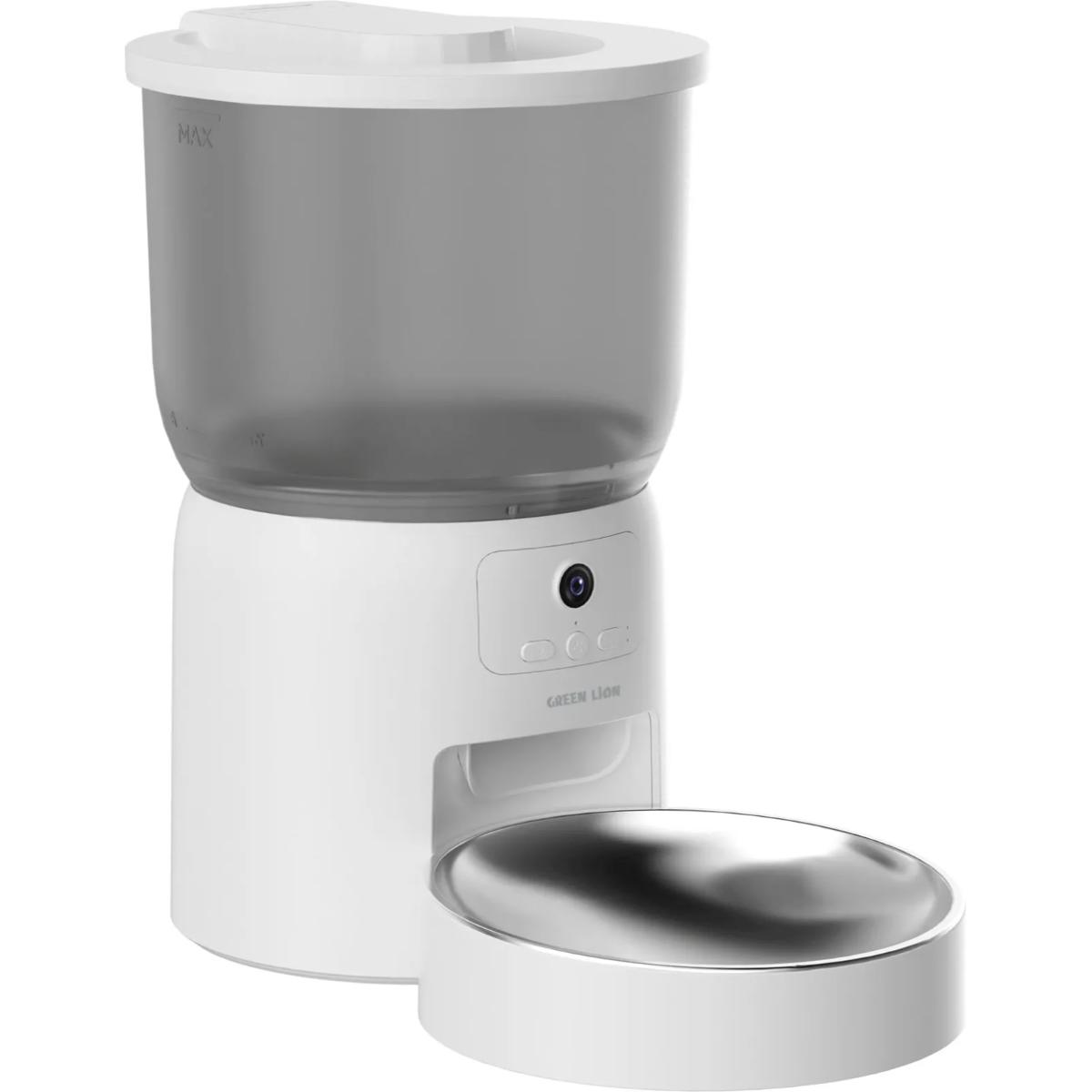Green Lion Smart Pet Feeder With Stainless Steel Bowl