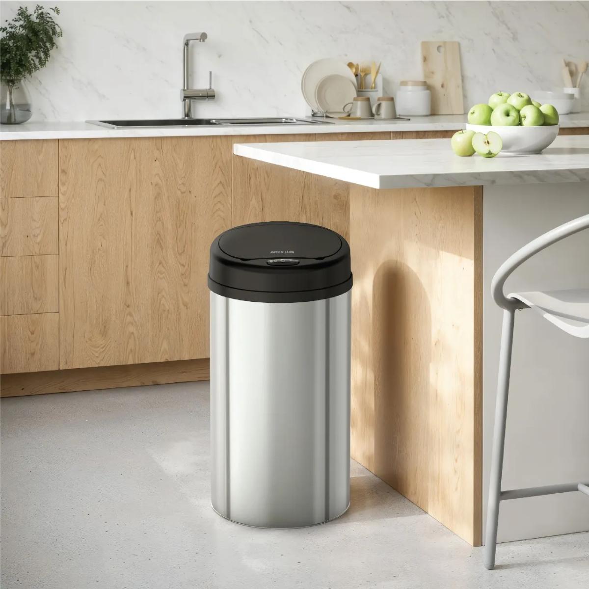 Green Lion Smart Trash Bin 15L Stainless Steel