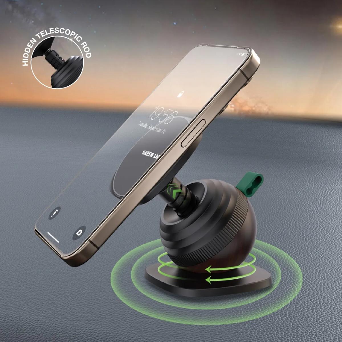 Green Lion Snail Mount Car Phone Holder