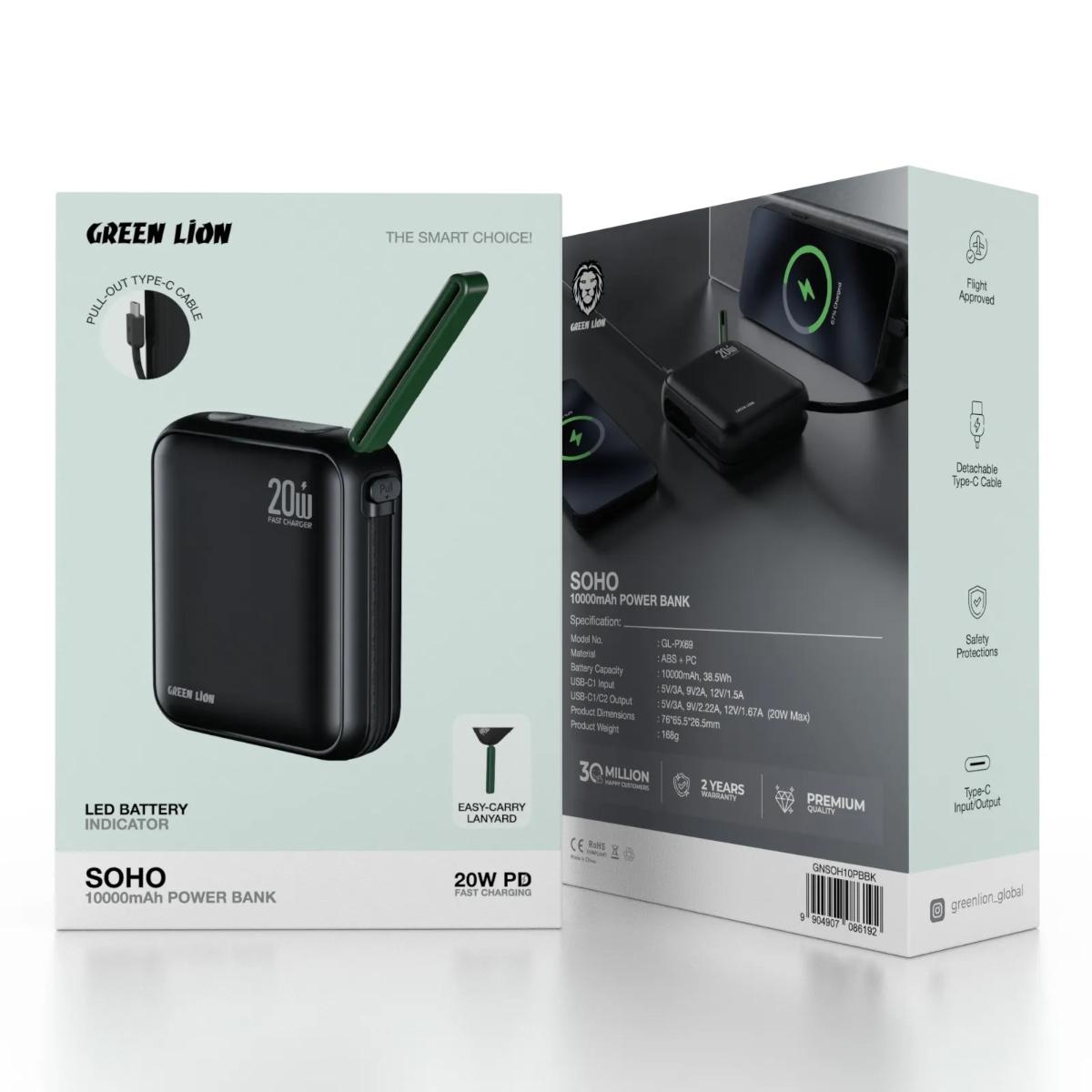 Green Lion SOHO 10000mAh PD 20W Power Bank