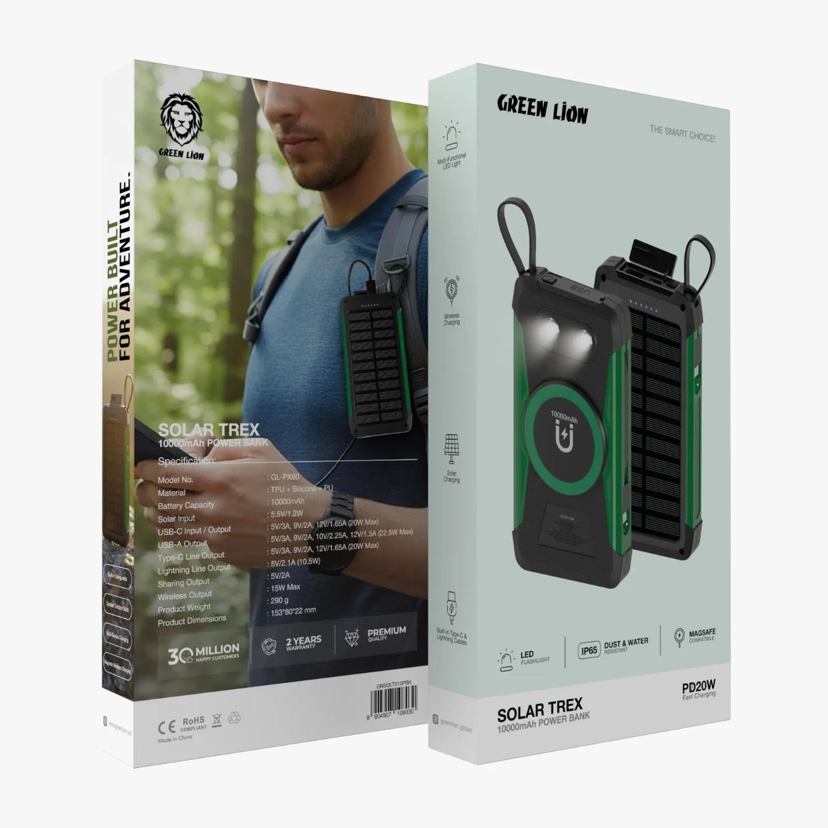 Green Lion Solar Trex 10000mAh Power Bank