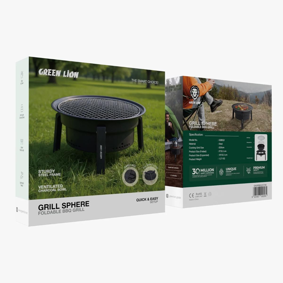 Green Lion Grill Sphere Foldable BBQ Grill