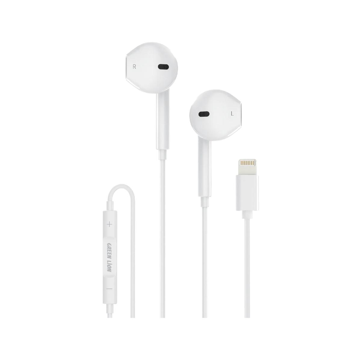 Green Lion Stereo Earphone Lightning Connector